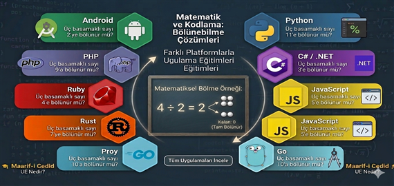 Farklı Yazılım Dillerinde 3 Basamaklı Sayıların Bölünebilme Kuralları ve Uygulamaları, Matematik, Kodlama