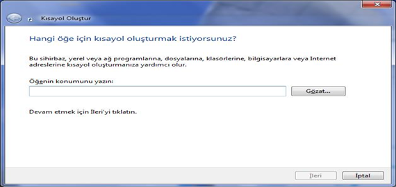 Dosya, Klasör ve Programlara Ait Kısayol Simgesi Nasıl Oluşturulur